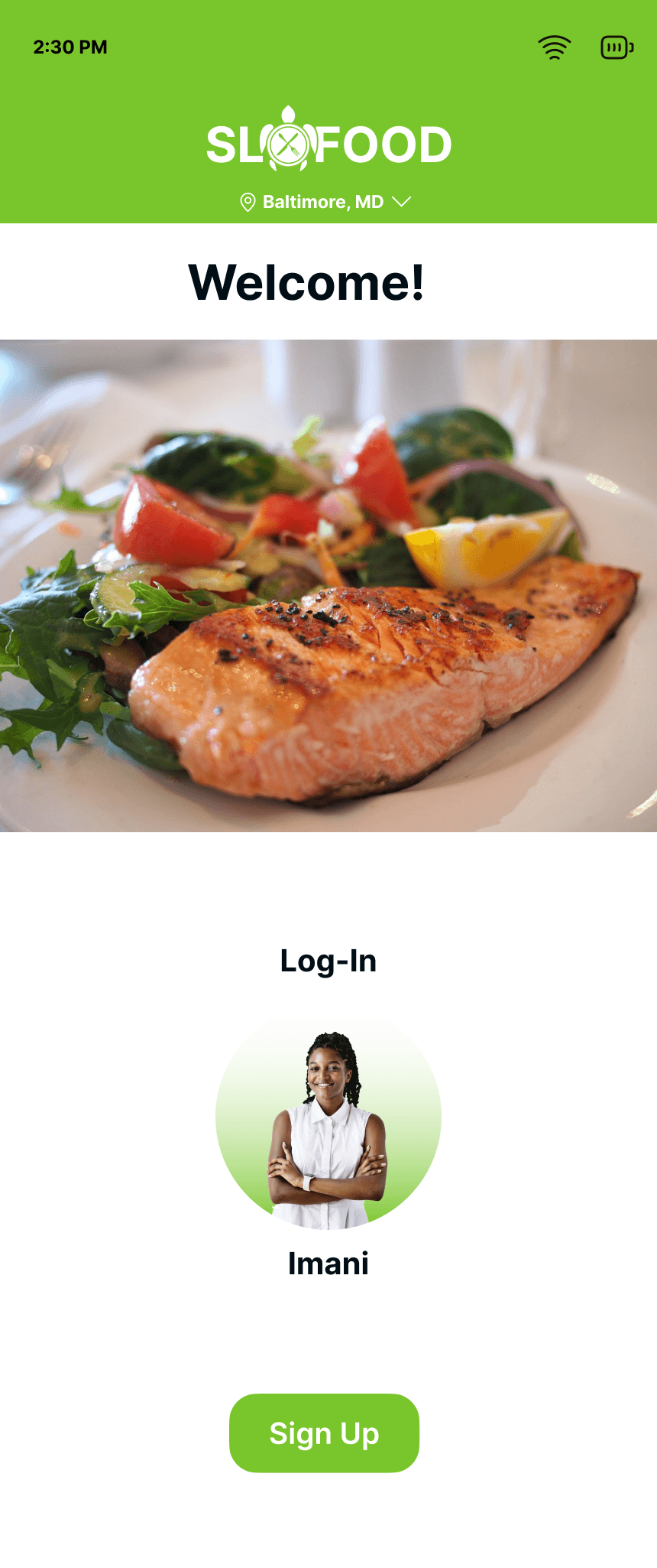 SlōFood screen 1